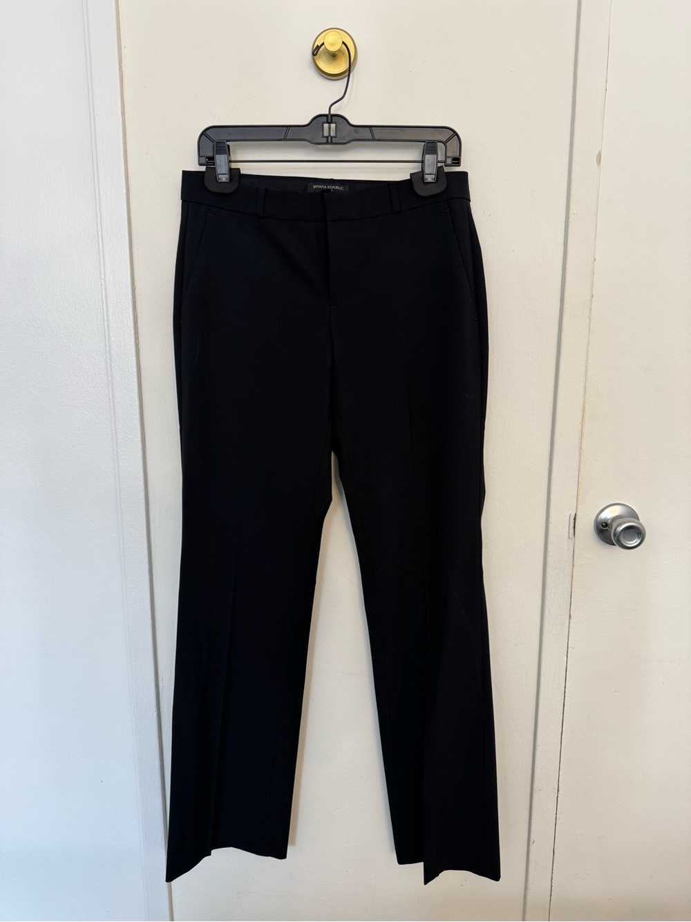 Banana Republic Black Straight-Leg Dress Pants